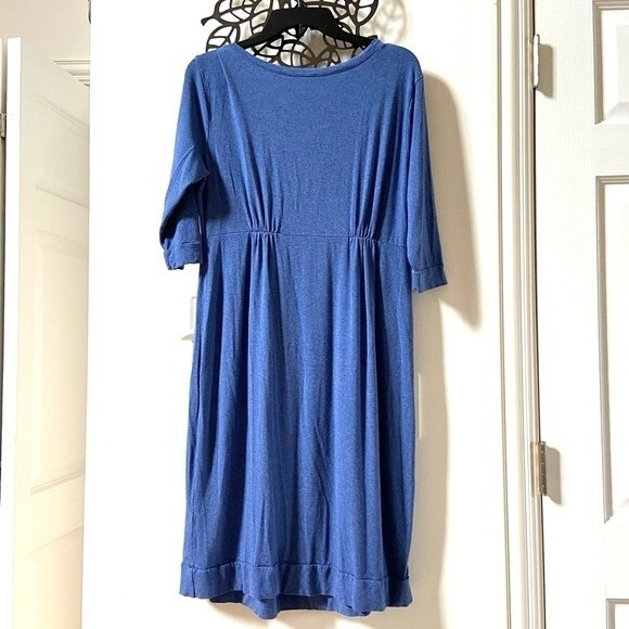 Isabella Oliver The Everyday Maternity Dress in Blue Melange 5 - Picture 6 of 9